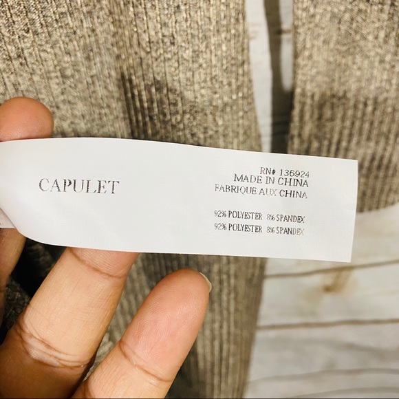 Capulet Ruby Ribbed Bodycon Dress In Gold Size M - Picture 6 of 6